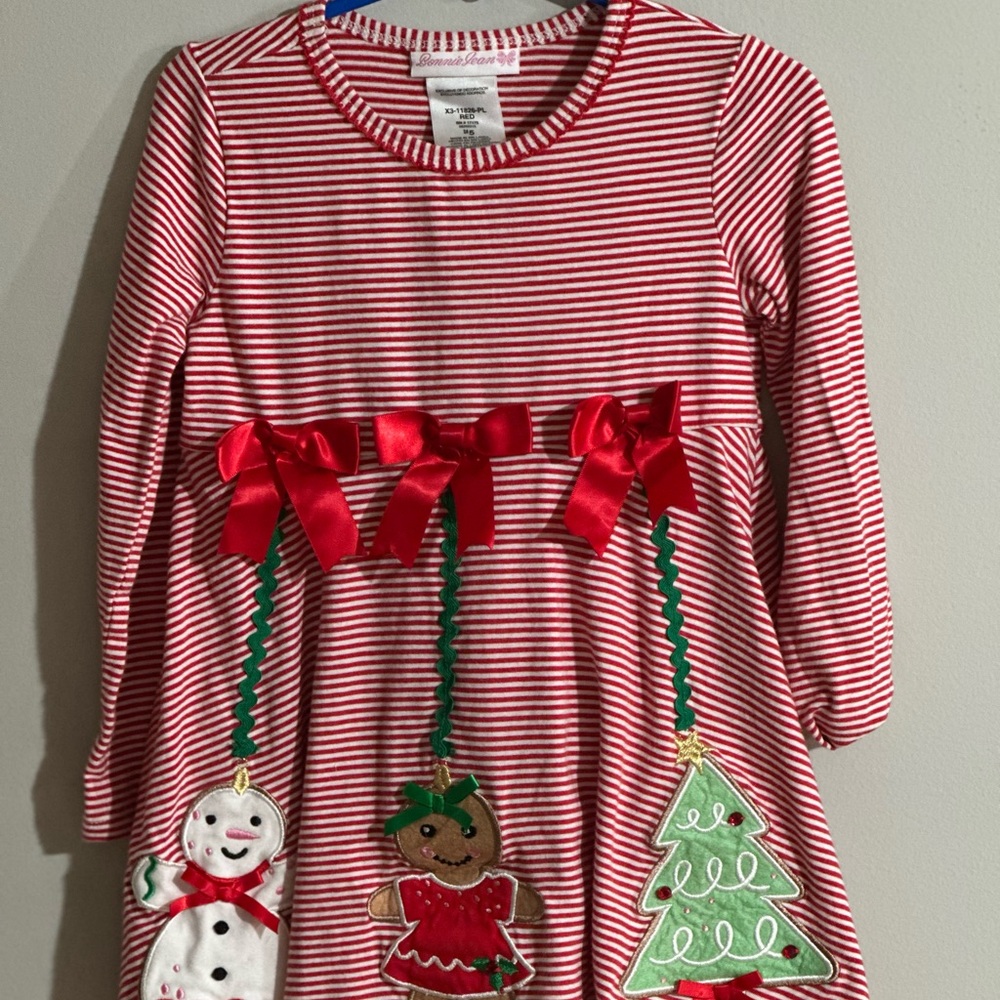 Bonnie Jean Red Striped Dress